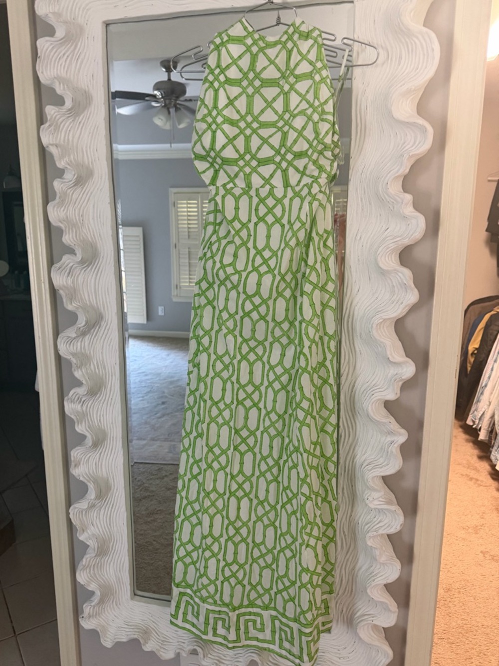 Sue Sartor Halter Sundress Maxi 
Key Lime Bamboo
